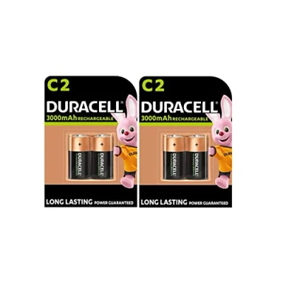Afbeelding van 4 x Duracell C, oplaadbaar, 3000 mAh, HR14/DC1400 (2 2 batterijen), batterijen