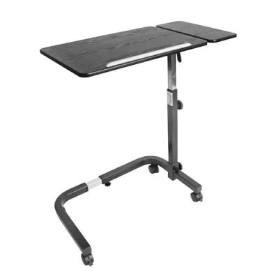 Afbeelding van KMINA Bedtafel met medische wielen, Ziekenhuistafel bed, verstelbare plank, bijzettafel in C vorm, eettafel tafel voor gehandicapten, maaltijddienblad, medisch bed