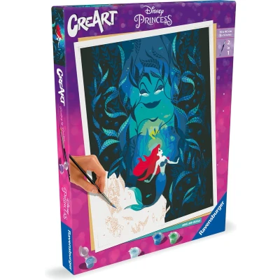 Afbeelding van Ravensburger CreArt Disney Ariel and Ursula Schilderen op nummer voor volwassenen