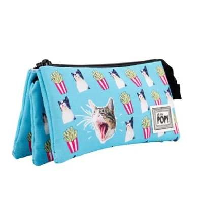 Image de Oh My Pop! Trousse turquoise chat en colère