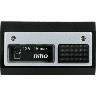 Afbeelding van Niko Toegangscontrole deurbel 12V 1A incl. lamp, zwart/aluminium