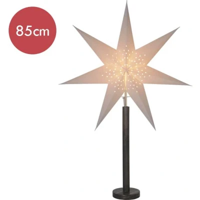 Afbeelding van Bruine kerstster Elice met E14 fitting 85 cm