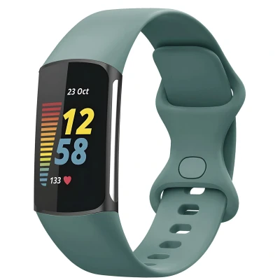 Afbeelding van iMoshion bandje Geschikt voor Fitbit Charge 6 / 5 Siliconen Groen