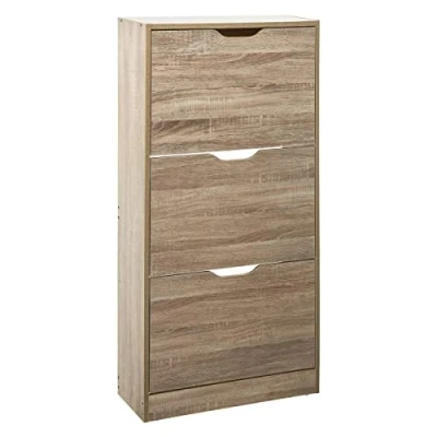 Afbeelding van Schoenenrek 5five Natuurlijk Hout (115 x 60 24 cm)