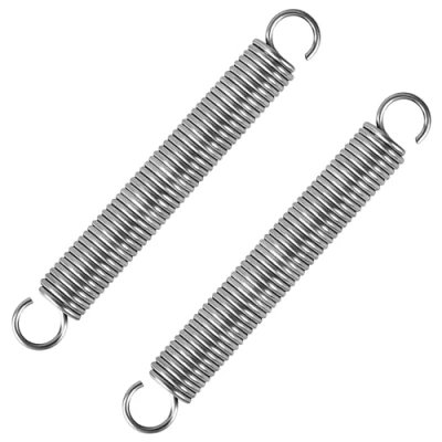 Afbeelding van GUNGY Trekveren 90 mm trekveer dubbele haak roestvrij staal draaddiameter 1,5 buitendiameter 12 schot 6 kg 2 stuks