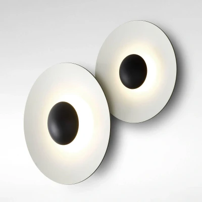 Afbeelding van MARSET Ginger 20C LED wandlamp Ø19,5 zwart/wit