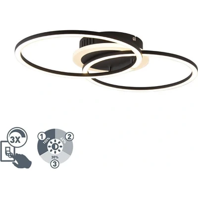 Afbeelding van REALITY Leuchten veni Plafondlamp 2 lichts L 500 mm Zwart