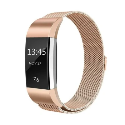 Afbeelding van Fitbit Charge 2 milanese bandje Maat: Large Champagne goud