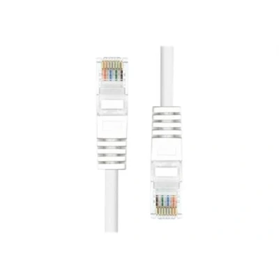 Image de ProXtend Cordon de raccordement RJ 45 (M) pour 10 m 5.4 mm UTP CAT 5e IEEE 802.3at démarré, sans crochet, bloqué blanc