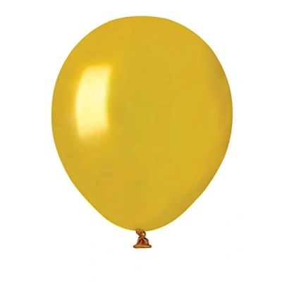 Afbeelding van 100 stuks parelmoer ballonnen van hoogwaardig natuurlijk latex A50 (Ø 13 cm/5 inch), goud