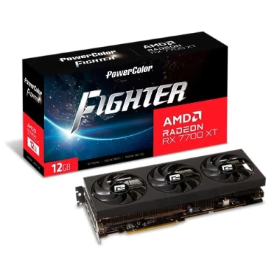 Afbeelding van Powercolor AMD Radeon RX 7700 XT Videokaart Fighter 12 GB GDDR6 SDRAM PCIe x16 DisplayPort, HDMI