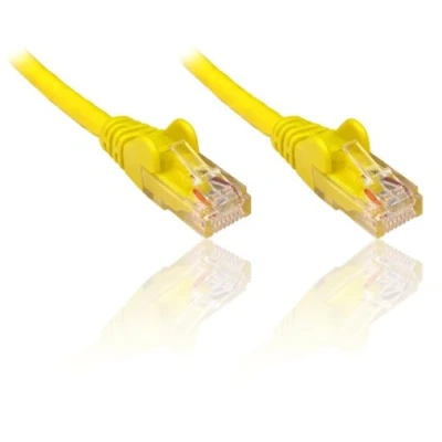 Afbeelding van PremiumCord netwerkkabel, ethernet, LAN en patch CAT5e, UTP, snel flexibel robuust, 1 Gbit/s RJ45 kabel, AWG 26/7, 100% Cu koperen geel, 2 m