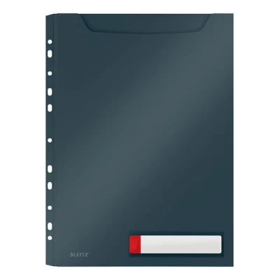 Image de Leitz Cosy Privacy chemise de confidentialité avec bande perforée rétractable A4 (3 pièces) gris velours