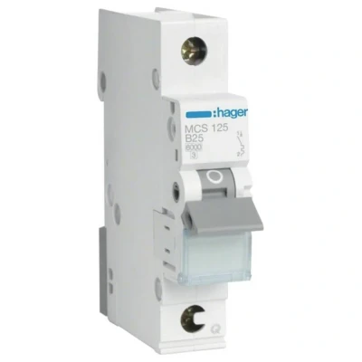 Afbeelding van Hager MCS125 Zekeringautomaat 1 polig 25 A 400 V