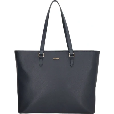 Afbeelding van Charm London Birmingham Hand &amp; Schoudertas Shopper 15,6 inch Laptopvak Ideale School Werk Business Tas Tote Bag Blauw