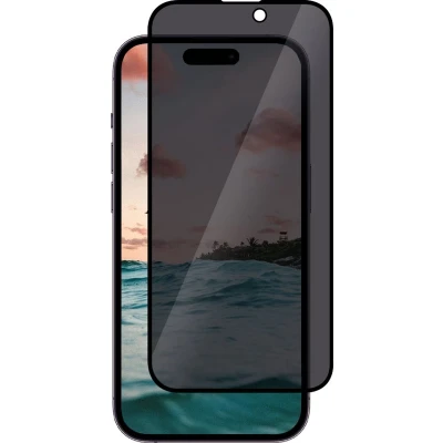 Afbeelding van Casecentive Privacy Glass Screenprotector 3D full cover iPhone 15 Pro
