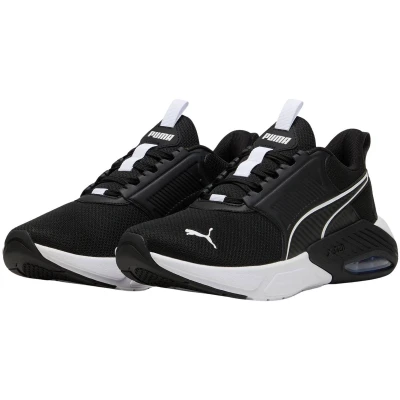 Afbeelding van Puma Xcell NOVA Unisex Trainingsschoen, Maat: 44, Black/white/blissful blue Imitatieleer/ textiel