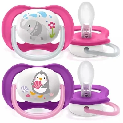 Afbeelding van Philips Avent Ultra Air Animals Fopspeen 6 18 m Roze