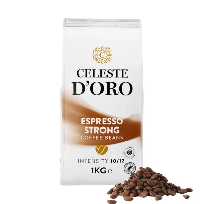 Afbeelding van 25% korting met code Celeste d&#039;Oro koffiebonen Finest Espresso Strong 1 stuk kg