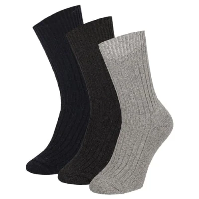 Afbeelding van Apollo Noorse wollen Werksokken met badstof zool Multi color Maat 43/46 heren Warme sokken 43 46 Naadloze
