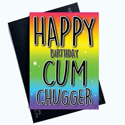 Afbeelding van Funny Cards PC950 verjaardagskaart voor volwassenen, met opschrift &quot;Happy Birthday Cum Chugger Gay Friend&quot;