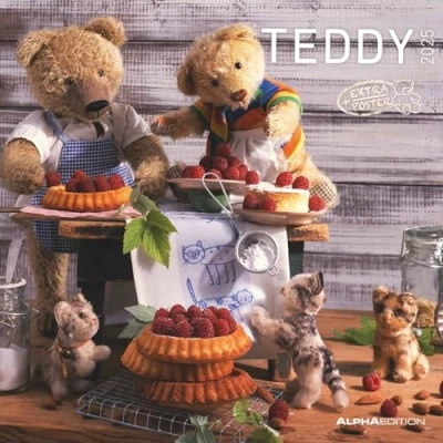 Afbeelding van Teddy 2025 Broschürenkalender 30x30 cm (30x60 geöffnet) Kalender mit Platz für Notizen Bildkalender Wandkalender herausnehmbarem Poster
