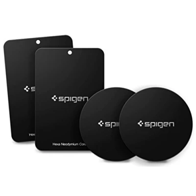 Image de Spigen Kuel A210 Plaque en métal pour téléphone portable noir (pack de 4)