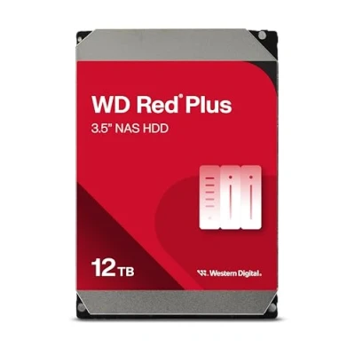 Image de WD Red Plus WD120EFGX Disque dur 12 To interne 3.5&quot; SATA 6Gb/s 7200 tours/min mémoire tampon : 512 Mo