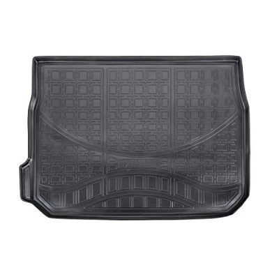 Afbeelding van J&amp;J AUTOMOTIVE Voertuigspecifieke rubberen kofferbakmat voor 2008 2013 2018, antislip, precies passend, met 2 cm hoge rand, oprolbaar, zwart