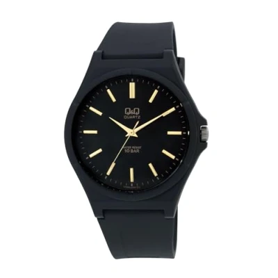 Afbeelding van Q&amp;Q VQ66J003Y horloge rubberband zwart 10bar waterdicht