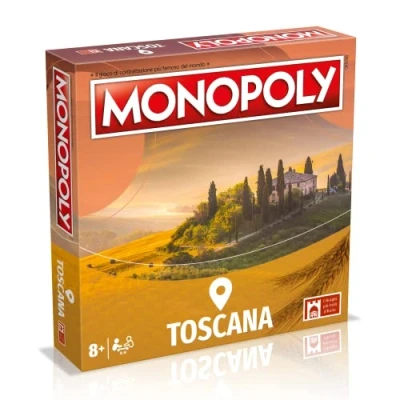 Afbeelding van Winning Moves Monopoly Toscana bordspellen, bordspellen voor volwassenen, kinderen, 2, 2 tot 6 personen, leeftijd 8+