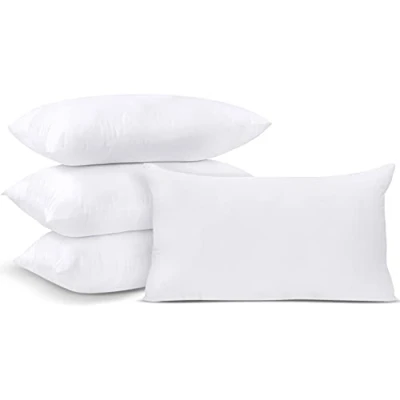 Afbeelding van Utopia Bedding Set van 4 binnenkussens 30 x 50 cm, vulkussen, kussen voor op de bank, decoratief kussen, wit
