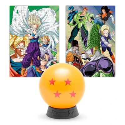 Afbeelding van Grupo Erik: Dragon Ball Z Puzzel 4 sterren drakenbal 7 drakenballen Shenron verzamelpuzzel 18 x 26 cm + bal 10 cm, gadget