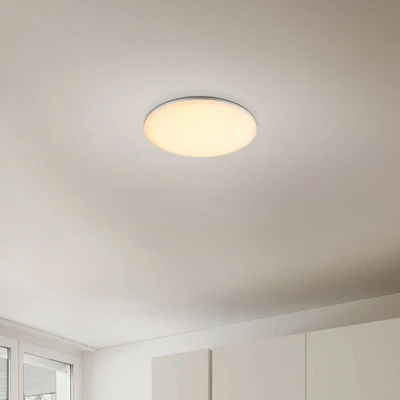 Afbeelding van Buiten plafondlamp Dori, Ø 33 cm, wit, kunststof, IP54