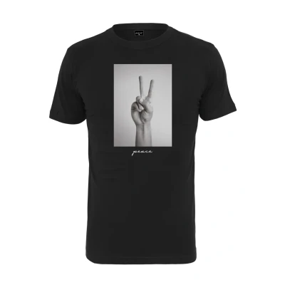 Afbeelding van Mister Tee Peace SIGN Tshirt print, Heren, Maat: Small, Black