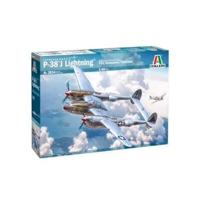 Afbeelding van 1:48 Italeri 2834 Lockheed P 38J Lightning Propeller Vliegtuig Plastic Modelbouwpakket