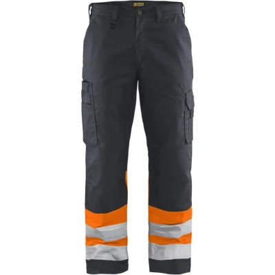 Afbeelding van Blaklader Werkbroek High Vis 1564 1811 Medium Grijs/ Oranje D84