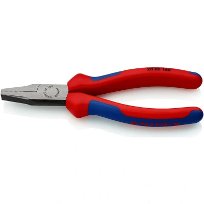 Image de KNIPEX 20 02 160 pince plate à courber avec poignées multi composants noir atramentisé mm