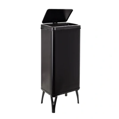 Afbeelding van Well Home Meubels en decoratie. Intelligente vuilnisemmer met automatische opening handmatig contact. 60 liter, 35,5 x 26 95,5 cm, kleur zwart