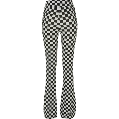 Afbeelding van Urban Classics Damen Checked Legging, Dames, Maat: Small, Black lightasphalt