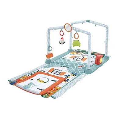 Afbeelding van Fisher Price 3 in 1 Kruipen en Spelen Activiteitenspeelmat Babygym Baby Speelgoed