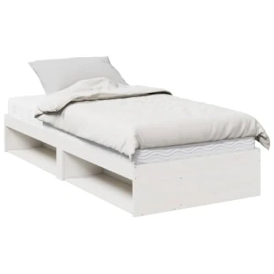 Afbeelding van vidaXL Slaapbank met matras 80x200 cm massief grenenhout wit