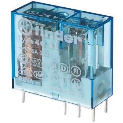 Afbeelding van Finder 40.52.9.024.0001 Printrelais 24 V/DC 8 A 2x wisselcontact 1 stuk(s)