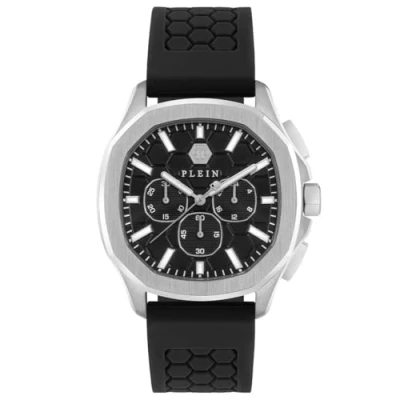 Afbeelding van Philipp Plein $keleton $pectre PWSAA0123 Horloge Siliconen Zwart Ø 44 mm