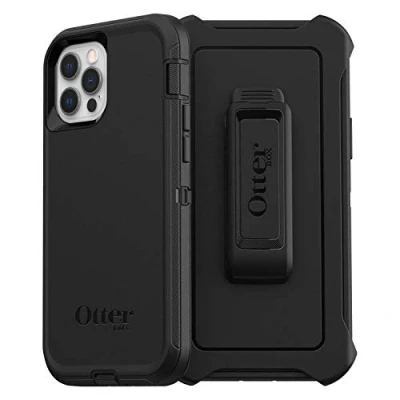 Afbeelding van Otterbox Defender ProPack BULK Backcover Apple iPhone 12, 12 Pro Zwart Inductieve lading, Stofdicht, Stootbestendig