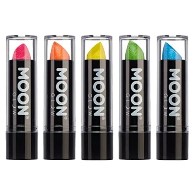 Afbeelding van Moon Glow 5 stuks neon UV glitter lippenstift