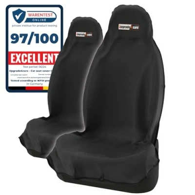 Afbeelding van upgrade4cars 2 x universele autostoelhoes voor, individueel, zwart, waterdicht, voor sport, honden, kinderen, bestuurder, beschermhoes, accessoires binnen