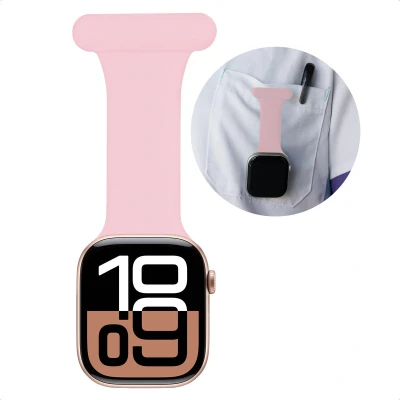 Afbeelding van imoshion Verpleegkundige siliconenband voor de Apple Watch Series 1 t/m 9 / SE (38/40/41 mm) 10 (42 Roze