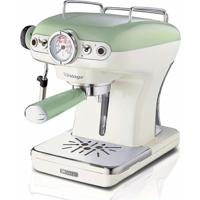 Afbeelding van Ariete 1389/14 Vintage Piston /Espressomachine 900W 0,9L tank inhoud ook geschikt voor pads Groen
