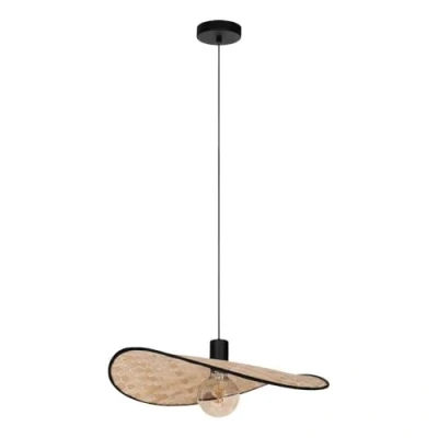 Afbeelding van EGLO Marywell Hanglamp E27 50 cm Zwart/Bruin Hout